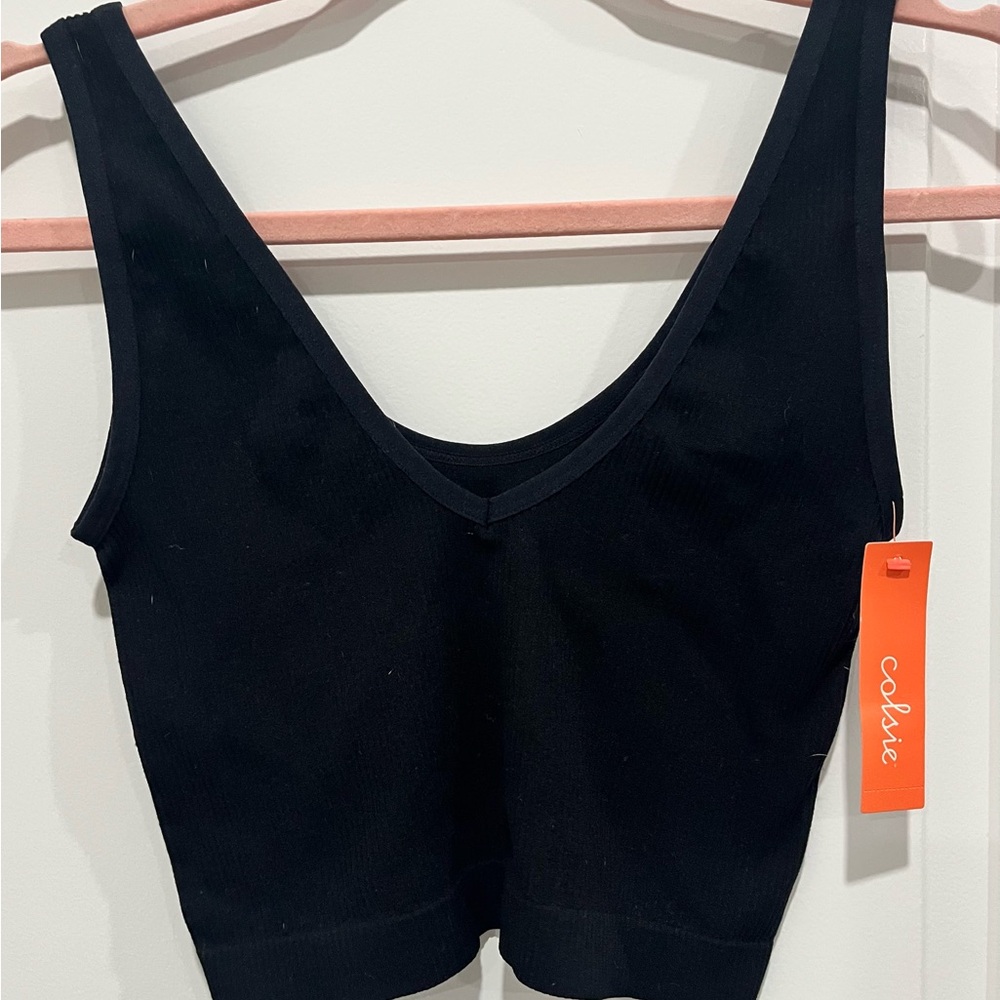 Target Black Ribbed Top